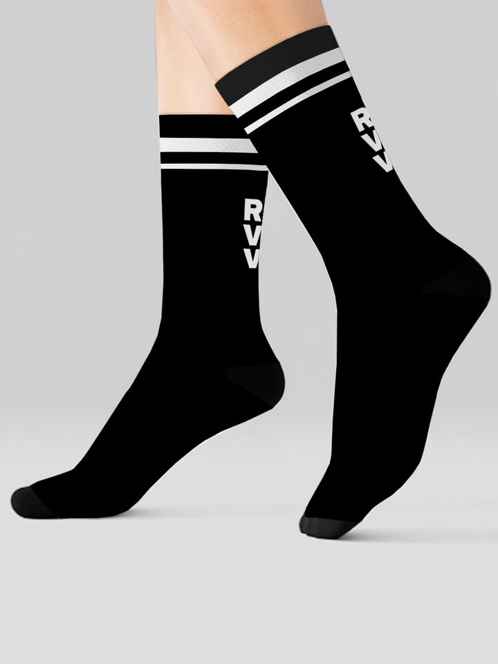 White Retro Stripes - Socks