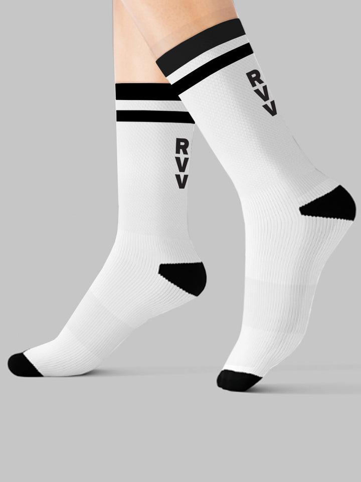 Black Retro Stripes - Socks