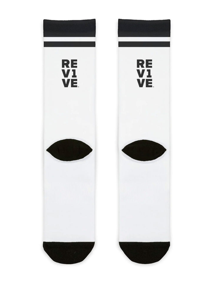 Black Retro Stripes - Socks